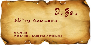 Déry Zsuzsanna névjegykártya