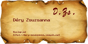 Déry Zsuzsanna névjegykártya