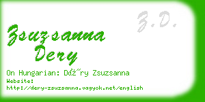 zsuzsanna dery business card